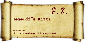Hegedűs Kitti névjegykártya