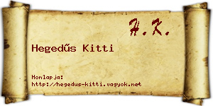 Hegedűs Kitti névjegykártya